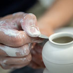 Yuta Segawa working in his studio in London 2019